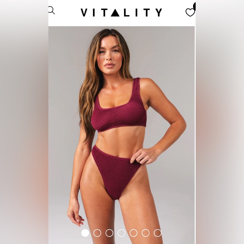 Balance Athletica Vitality Swim Suit Oceana Midi Bottom & Oceana Scoop Top Sz SM